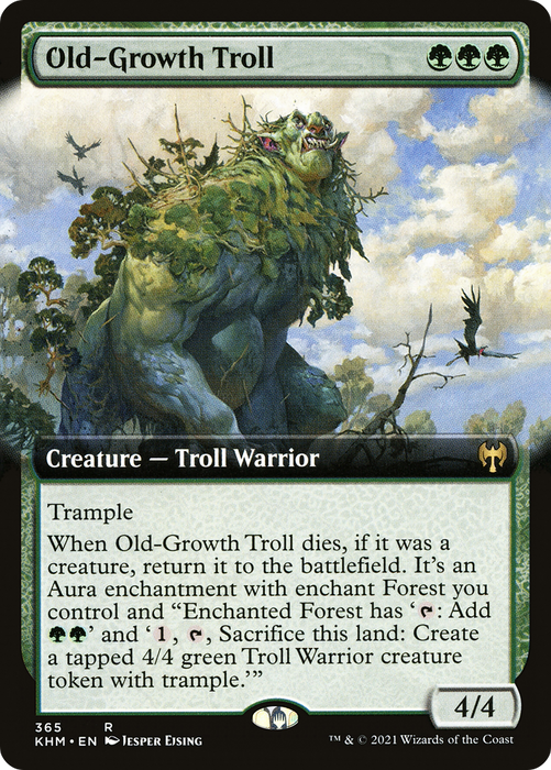 Old-Growth Troll (KHM-365) - rare: (Extended Art)