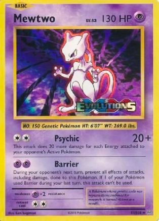 Mewtwo (XY Evolutions Prerelease) (051) - XP  - Promo - Holofoil