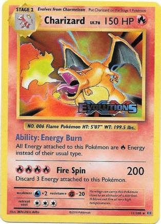 Charizard (XY Evolutions Prerelease) (011) - XP  - Promo - Holofoil