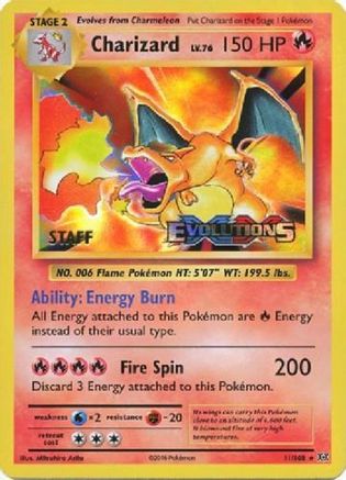 Charizard (011/108) - XP  - Promo - Holofoil