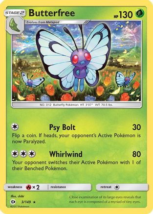 Butterfree (003/149) - SBS  - Rare - Reverse Holofoil