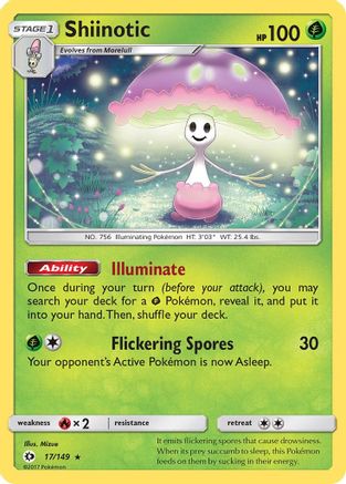 Shiinotic (017/149) - SBS  - Holo Rare - Reverse Holofoil
