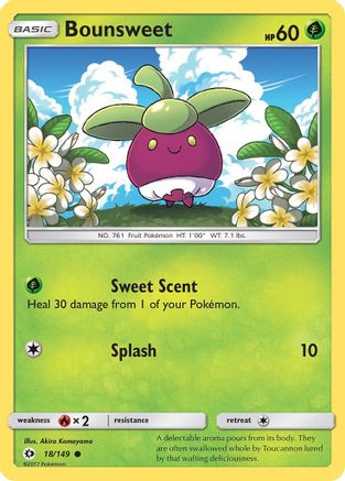 Bounsweet (018/149) - SBS  - Common - Reverse Holofoil