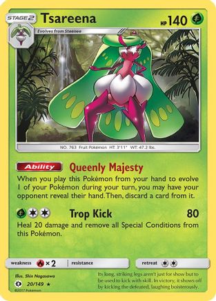 Tsareena (020/149) - SBS  - Holo Rare - Reverse Holofoil