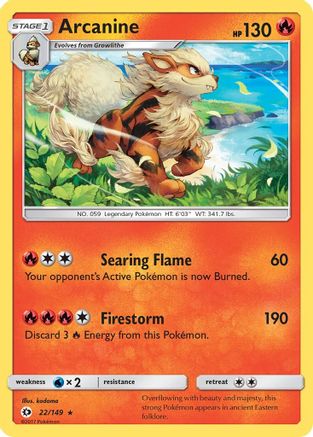 Arcanine (022/149) - SBS  - Holo Rare - Holofoil
