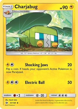 Charjabug (051/149) - SBS  - Uncommon - Reverse Holofoil