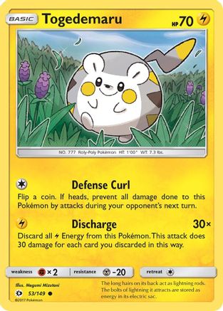 Togedemaru (053/149) - SBS  - Common - Reverse Holofoil