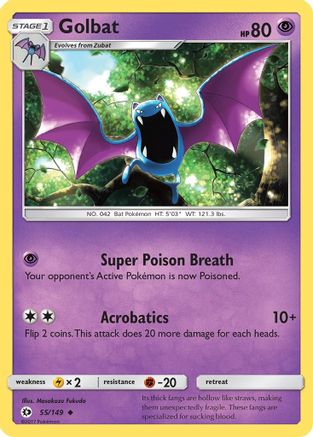 Golbat (055/149) - SBS  - Uncommon - Reverse Holofoil