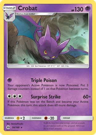 Crobat (056/149) - SBS  - Holo Rare - Holofoil