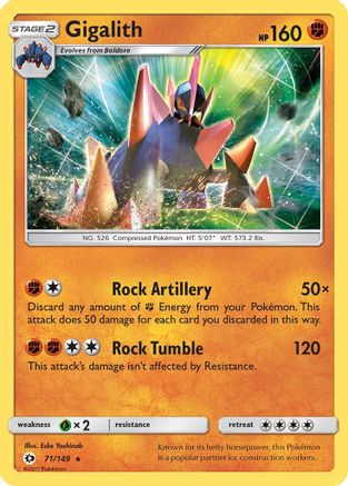 Gigalith (071/149) - SBS  - Holo Rare - Reverse Holofoil