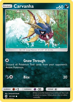 Carvanha (081/149) - SBS  - Common - Reverse Holofoil
