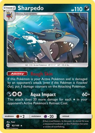Sharpedo (082/149) - SBS  - Holo Rare - Reverse Holofoil