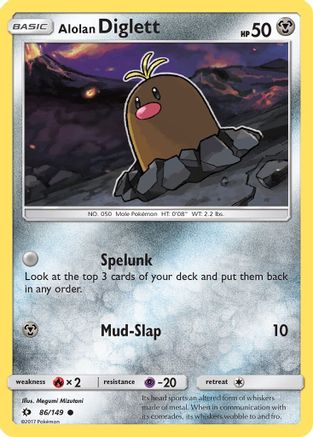 Alolan Diglett (086/149) - SBS  - Common - Reverse Holofoil