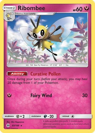 Ribombee (093/149) - SBS  - Holo Rare - Reverse Holofoil