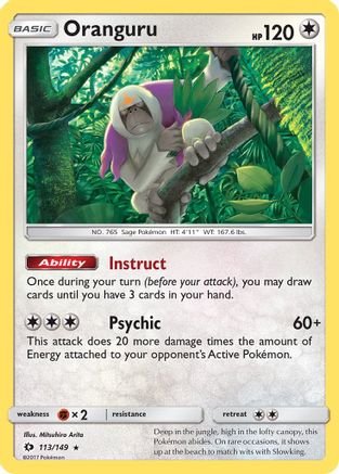 Oranguru (113/149) - SBS  - Holo Rare - Reverse Holofoil