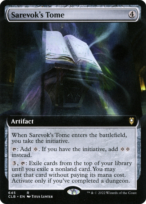 Sarevok's Tome (CLB-645) - rare: (Extended Art)
