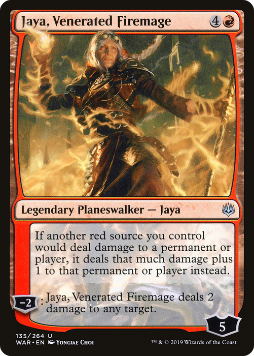 Jaya, Venerated Firemage (WAR-135) - uncommon - Foil