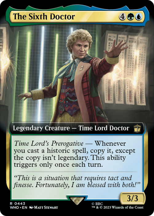 The Sixth Doctor (WHO-443) - rare: (Extended Art) - Foil