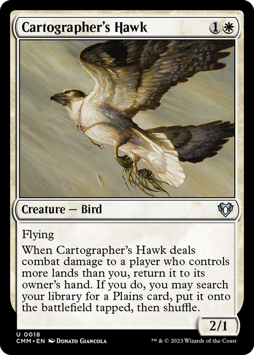 Cartographer's Hawk (CMM-018) - uncommon - Foil