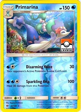 Primarina (041/149) - LCC  - Promo - Reverse Holofoil