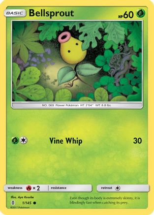 Bellsprout (001/145) - SGR  - Common - Reverse Holofoil