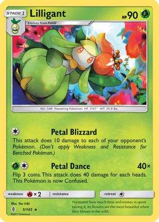 Lilligant (005/145) - SGR  - Rare - Reverse Holofoil