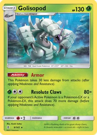 Golisopod (009/145) - SGR  - Holo Rare - Reverse Holofoil