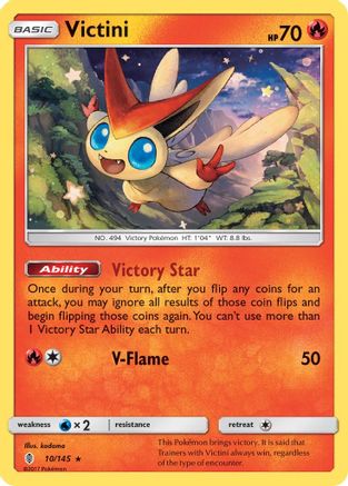 Victini (010/145) - SGR  - Holo Rare - Holofoil