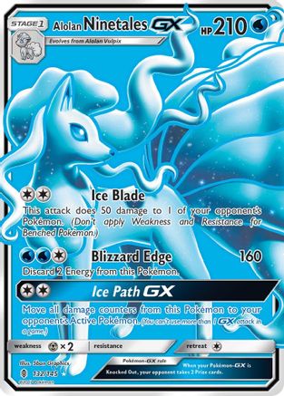 Alolan Ninetales GX (Full Art) (132/145) - SGR  - Ultra Rare - Holofoil