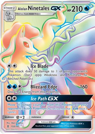 Alolan Ninetales GX (Secret) (150) - SGR  - Secret Rare - Holofoil