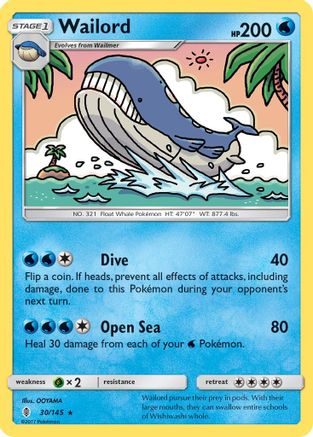 Wailord (030/145) - SGR  - Rare - Reverse Holofoil