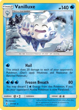 Vanilluxe (035) - SGR  - Rare - Reverse Holofoil