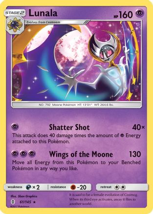 Lunala (061/145) - SGR  - Rare - Reverse Holofoil