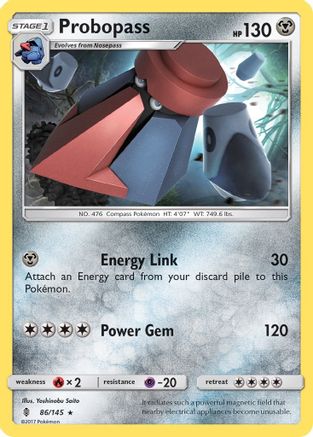 Probopass (086) - SGR  - Rare - Reverse Holofoil
