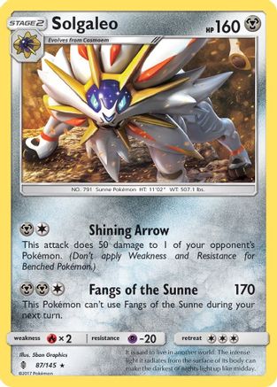 Solgaleo (087/145) - SGR  - Rare - Reverse Holofoil