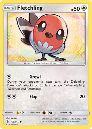 Fletchling (109/145) - SGR  - Common - Reverse Holofoil