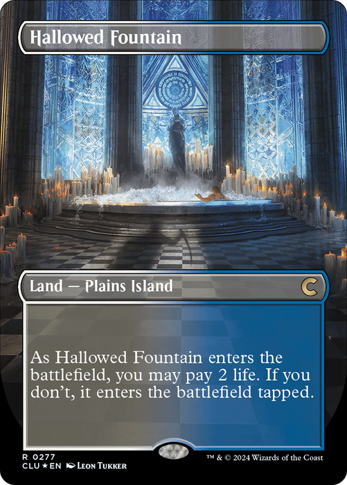 Hallowed Fountain (CLU-277) - rare (Borderless) - Foil