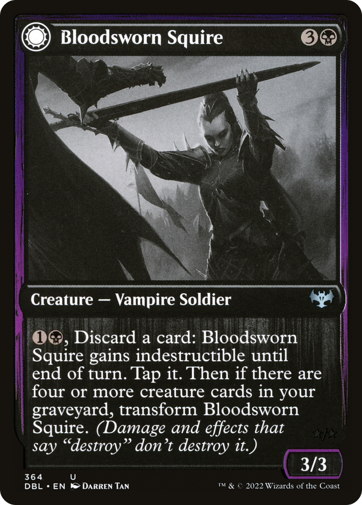 Bloodsworn Squire // Bloodsworn Knight (DBL-364) - uncommon: (Double Faced Transform)