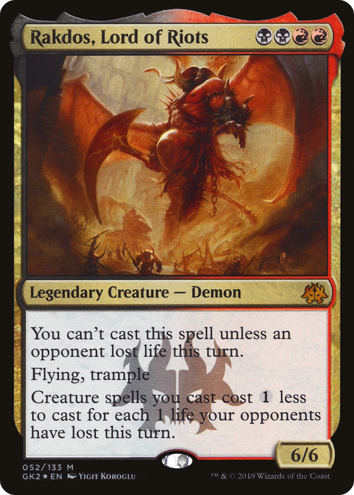 Rakdos, Lord of Riots (GK2-052) - mythic - Foil
