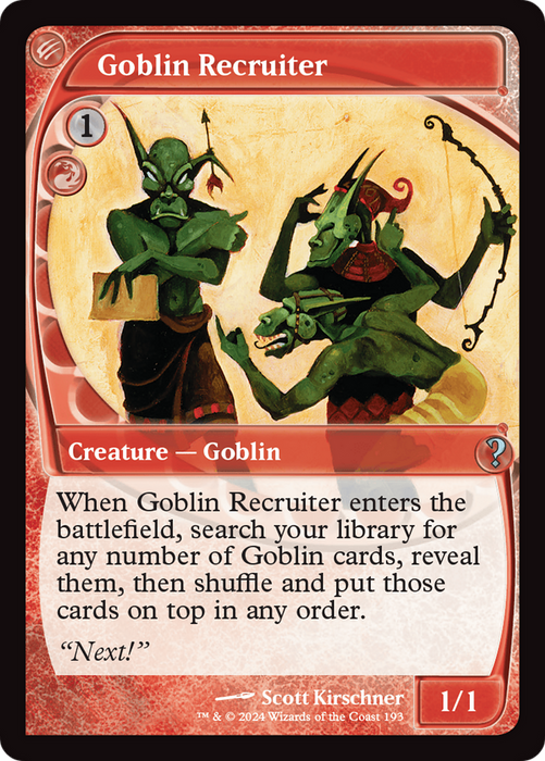 Goblin Recruiter (MB2-193) - uncommon