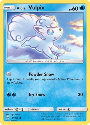 Alolan Vulpix (027/147) - SBS  - Common - Reverse Holofoil