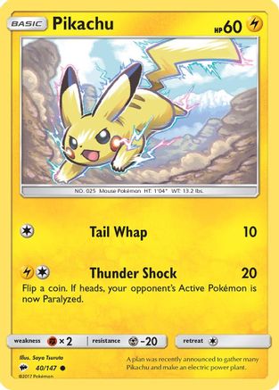 Pikachu (040/147) - SBS  - Common