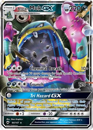 Alolan Muk GX (084/147) - SBS  - Ultra Rare - Holofoil