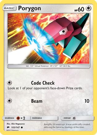 Porygon (103/147) - SBS  - Common - Reverse Holofoil