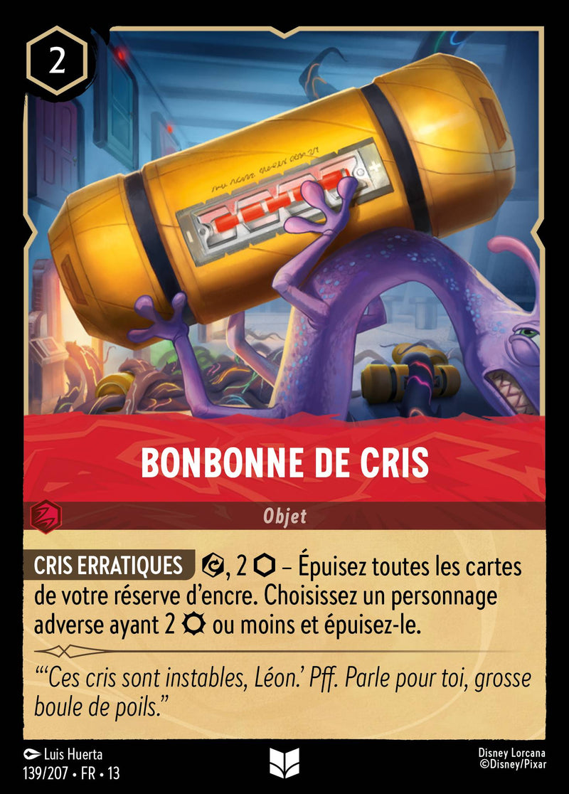 Bonbonne de cris