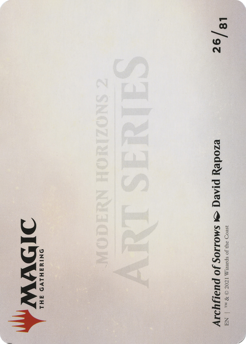 Archfiend of Sorrows // Archfiend of Sorrows (AMH2-026) - common (Borderless) - Foil