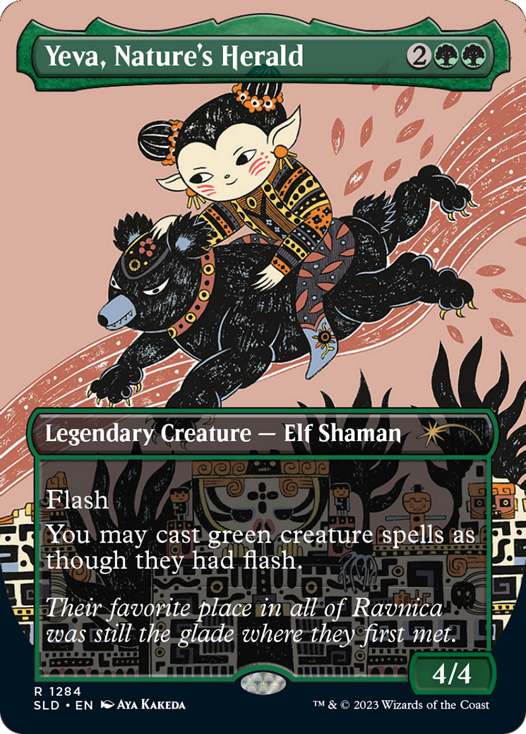 Yeva, Nature's Herald (SLD-1284) - rare (Borderless) - Foil