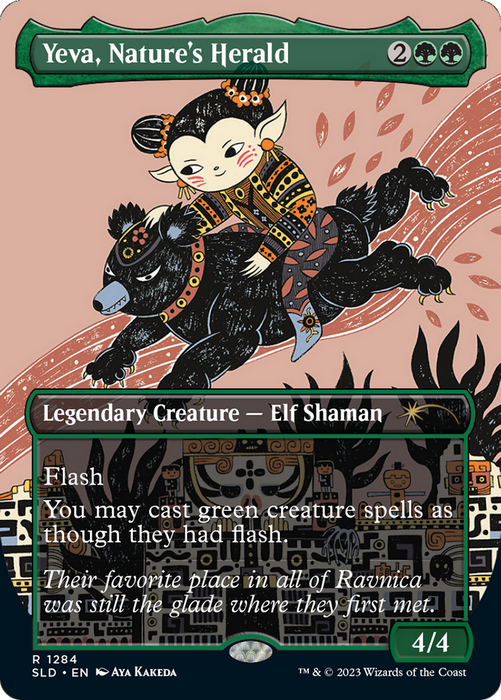 Yeva, Nature's Herald (SLD-1284) - rare (Borderless) - Foil