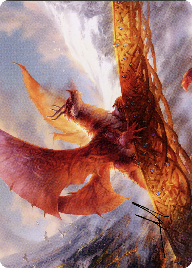 Goldspan Dragon // Goldspan Dragon (AKHM-035) - common (Borderless)