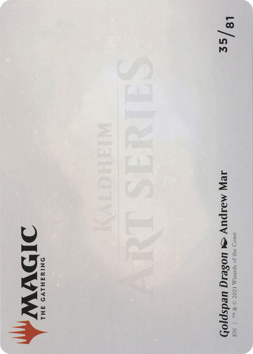 Goldspan Dragon // Goldspan Dragon (AKHM-035) - common (Borderless) - Foil